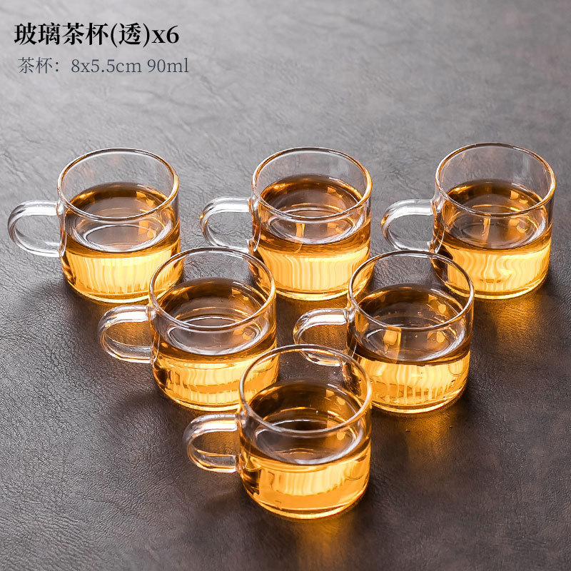 100ml 투명 유리 컵 6