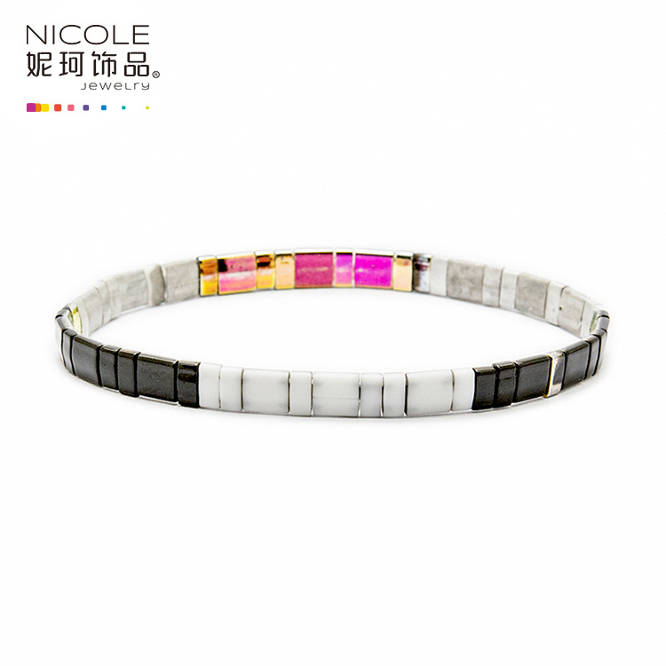 Europa y América pulsera personalizada playa verano TILA joyería con cuentas insta Internet celebridad Bohemia joyería de Nike image 10