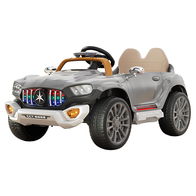 coche eléctrico para niños con cuatro ruedas, coche de batería para niños con juguetes de control remoto