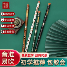 笛子二节白绿黑本色初学演奏横吹两节竹笛成人零基础入门民族乐器