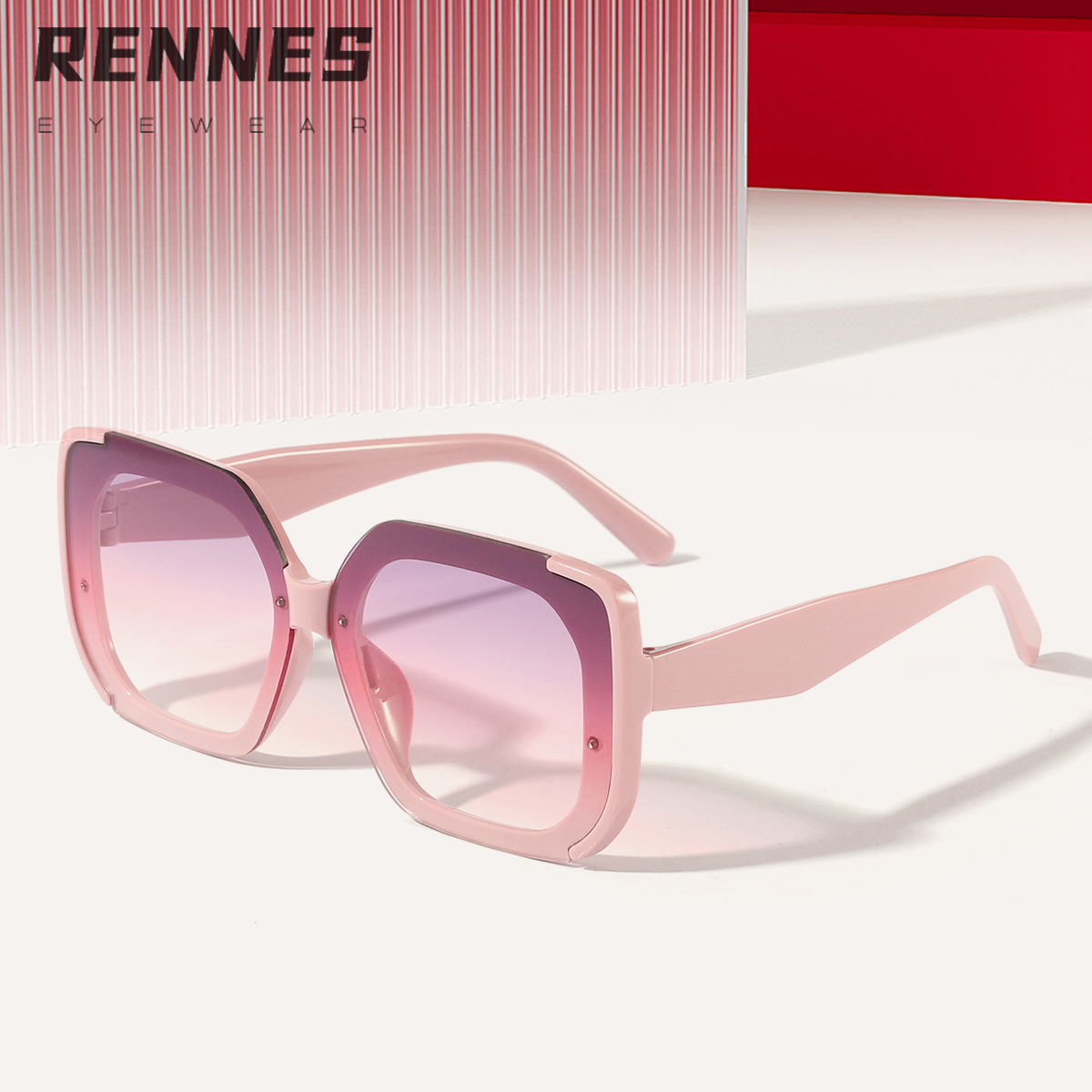 Gafas de sol para mujer, protección solar UV de verano, moda, conducción al aire libre, gafas de sol cuadradas, cara grande, delgado y de alta gama
