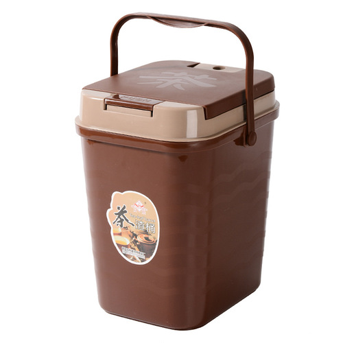 Household tea set square plastic lid tea residue bucket filter tea strainer with lid tea water bucket drainage bucket