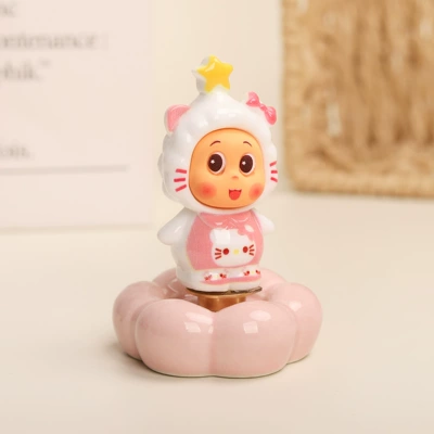 Car Decoration Office — Car ornaments - kt-star-man-pink-flower-base