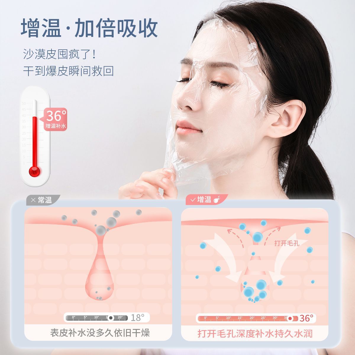 Mascarilla facial de mantenimiento fresco desechable pegatinas salón de belleza spa facial especial papel de máscara facial transparente facial de plástico ultrafino