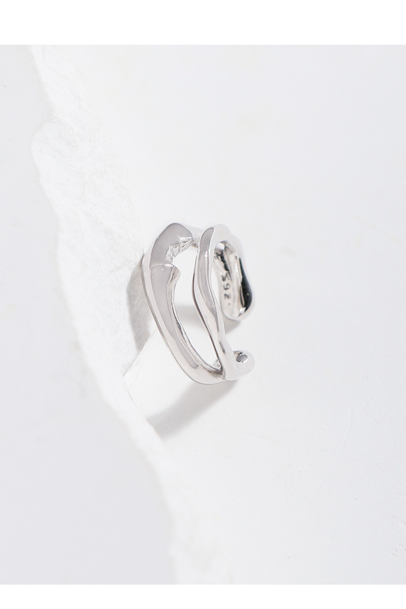 4g Weight 1 Piece 925 Sterling Silver Geometric Ear Cuffs