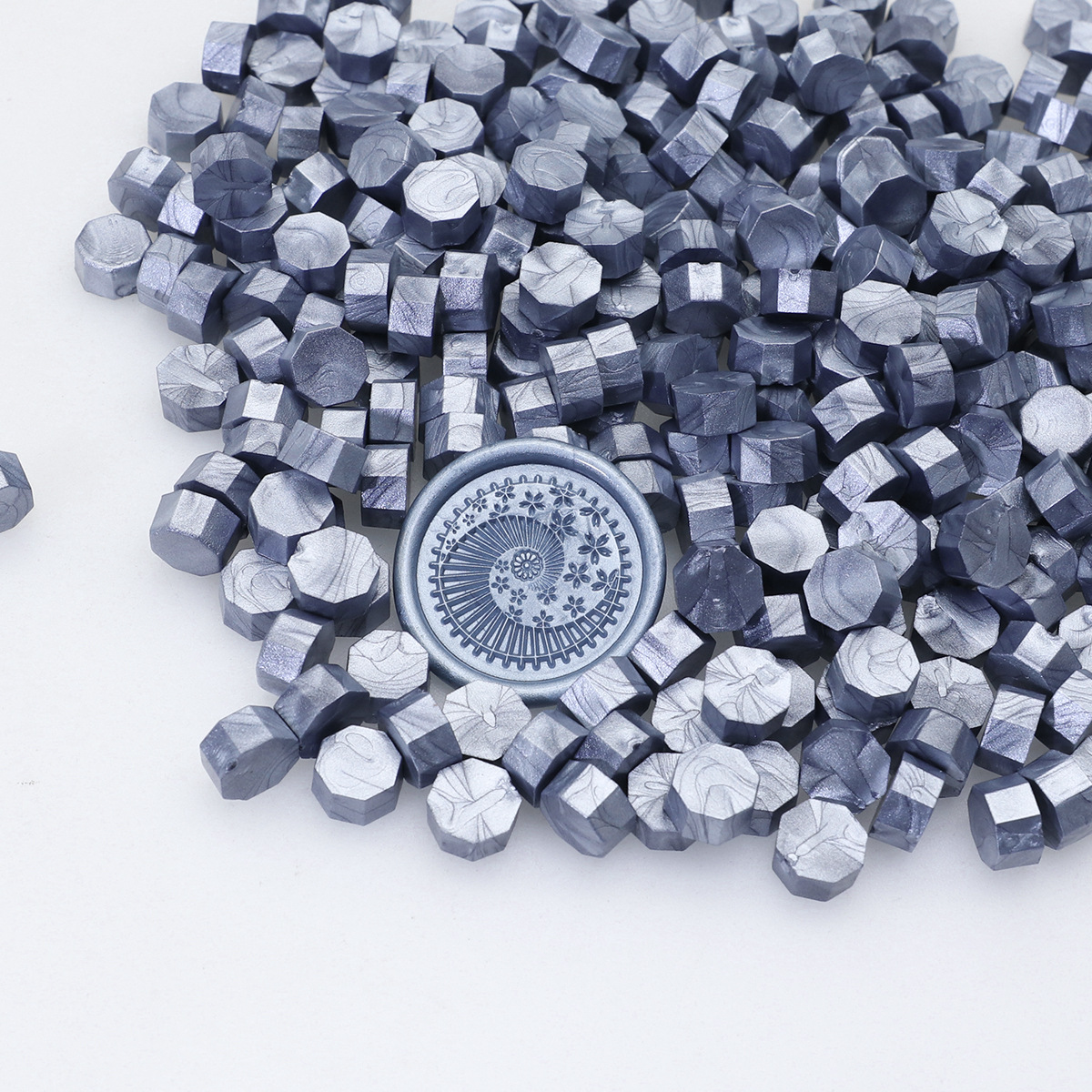 Perlas de cera de sellado octogonales Oucai, 500g, 131 colores, perlas de sellado de cera a granel, colores mixtos, baratas, perladas, una libra.