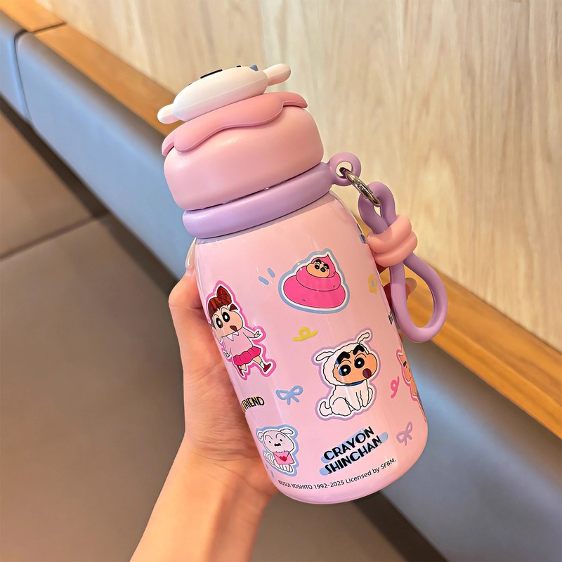 蜡笔小新水杯保温杯女生高颜值2025新款杯子学生儿童上学专用水壶|undefined