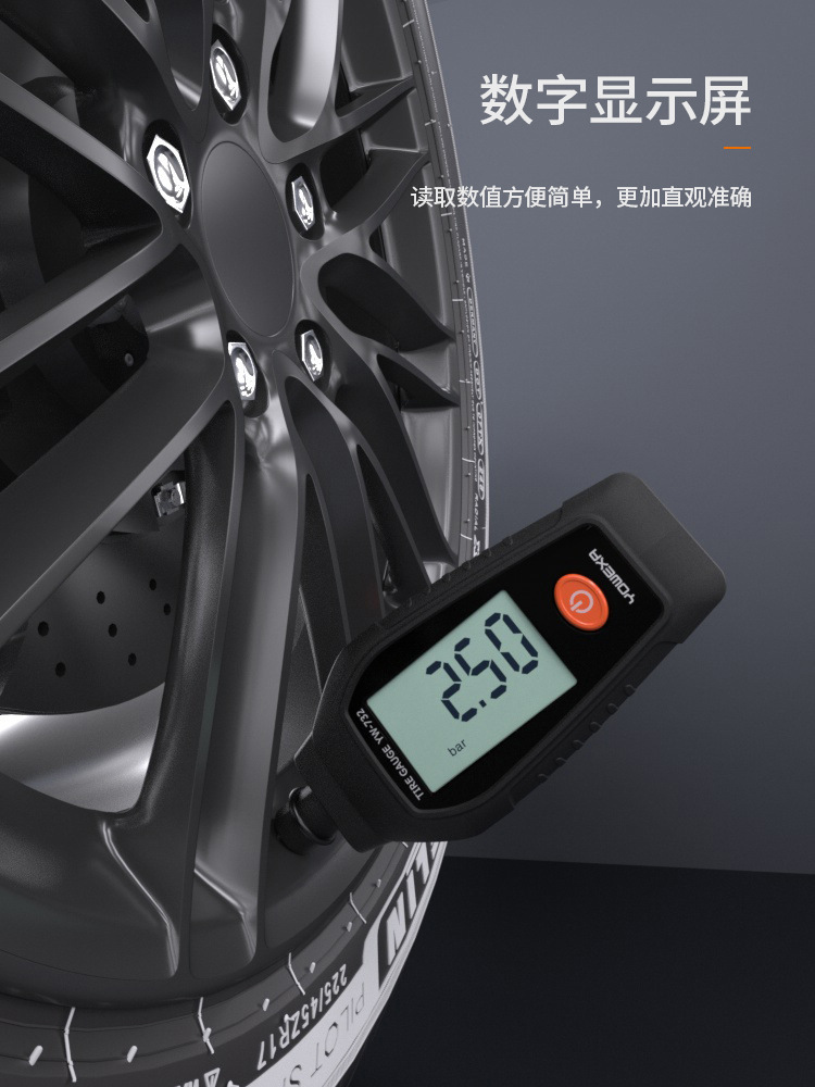 Yuwen Digital Tire Pressure Gauge, Tire Tread Depth Gauge