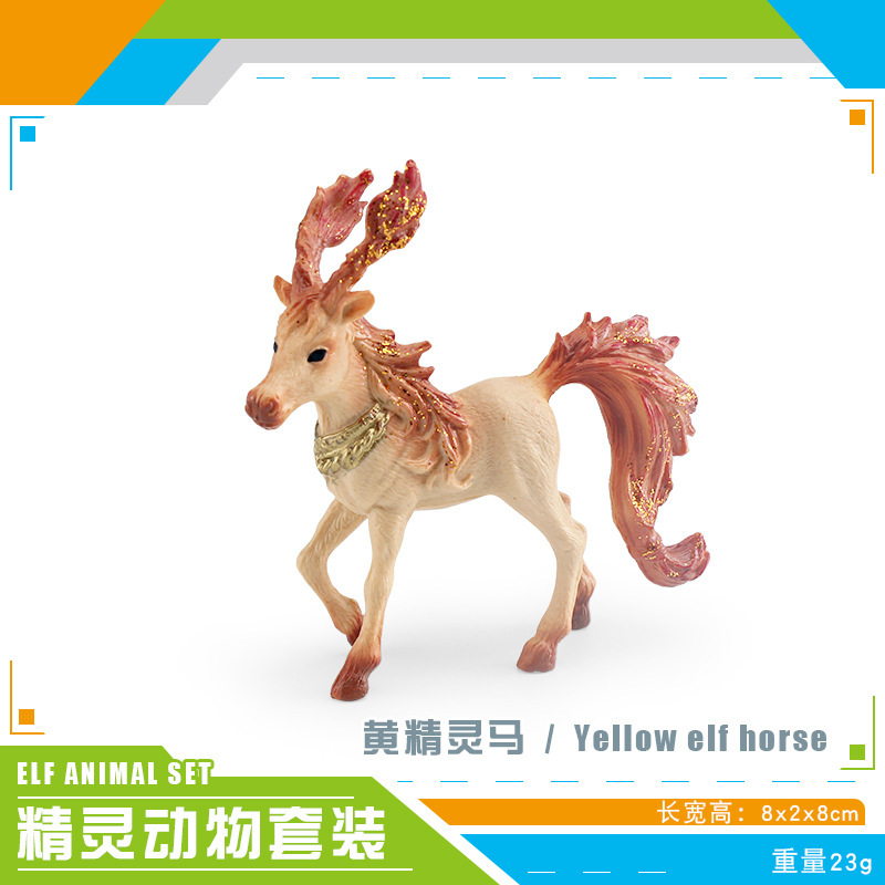 Juguete de plástico sólido de unicornio y Pegaso de tamaño mediano, modelo de simulación de cuento de hadas mítico, ideal para la venta transfronteriza en Amazon.