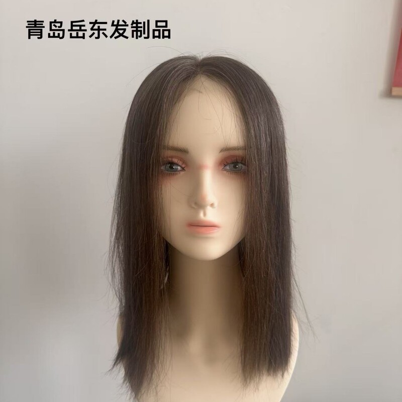 Qingdao factory hand-woven medical silicone headgear with human-like braided hair and antibacterial mesh base Qingdao factory hand-woven medical silicone headgear with human-like braided hair and antibacterial mesh base