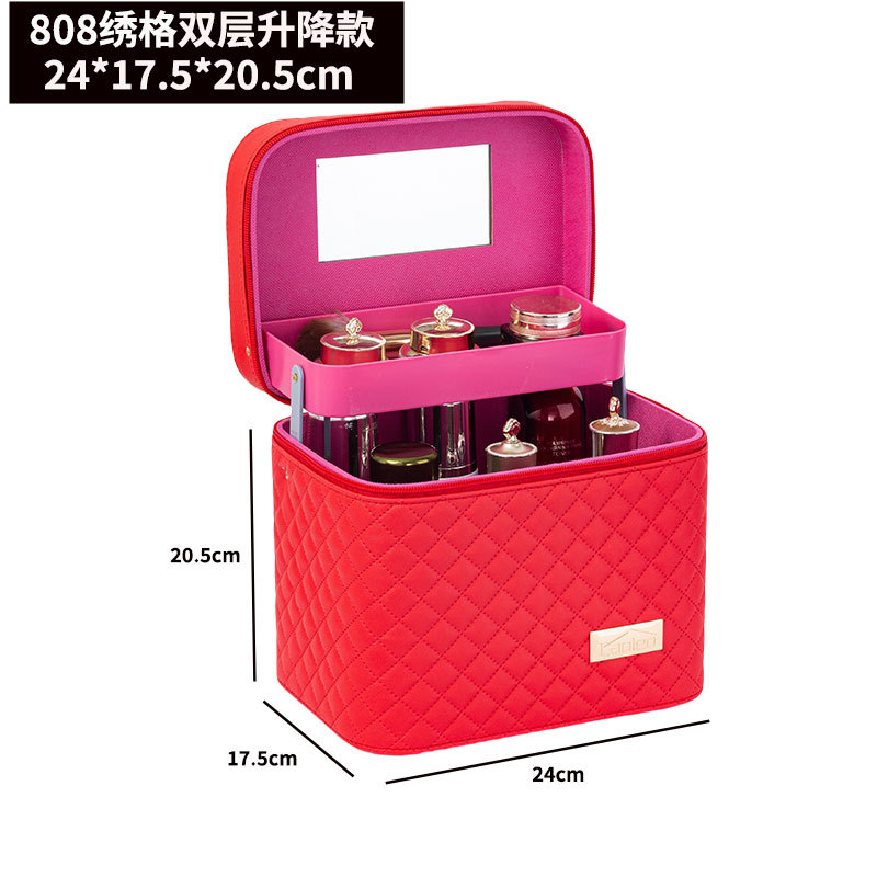 808 one piece embroidered plaid red