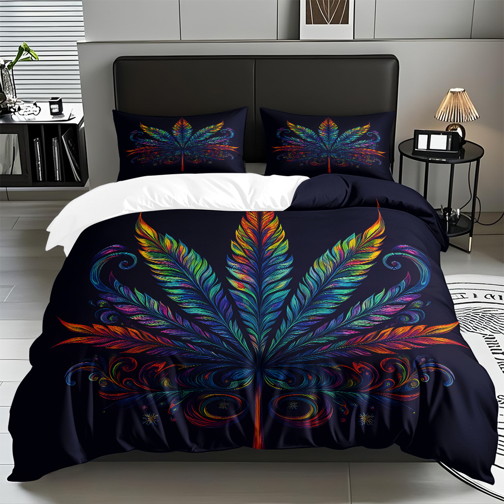 Modo JIT Temu transfronterizo tela doméstica abrasión cubierta hoja de impresión digital set de ropa de cama fábrica directa