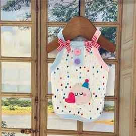 宠物狗狗衣服夏季薄款公主风波点连身裙泰迪比熊博美小型幼犬服装