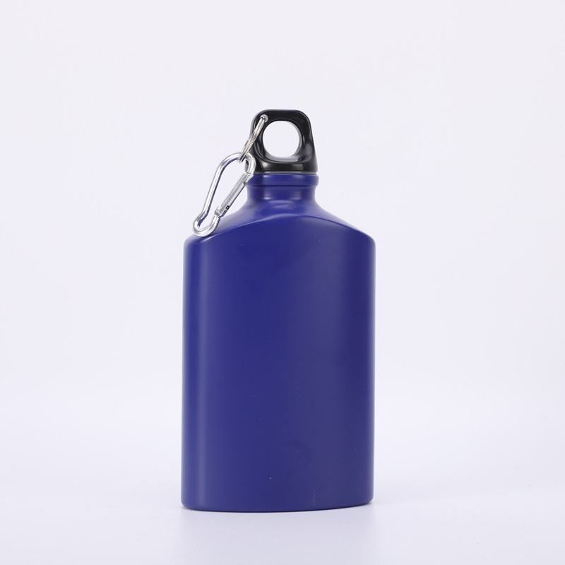 Botella de aluminio de una sola capa directa con botón de montaña botella de agua deportiva al aire libre de montaña taza de agua kettle triangular