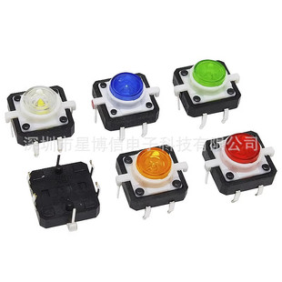 12*12*7.3MM���� �t�S�{�G��ɫ ���� LED���o4�_��λ���I΢���_�P