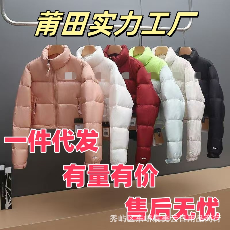 莆田高品质北脸羽绒服1984短款加厚立领女款冬季街头潮流羽绒外套