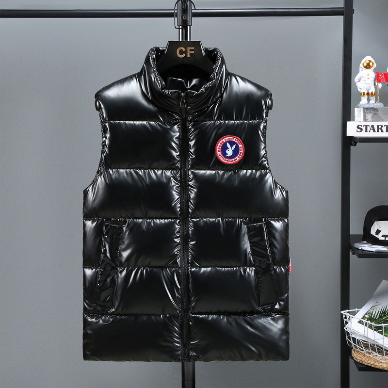 글로시 노워시 조끼-토끼 로고 블랙