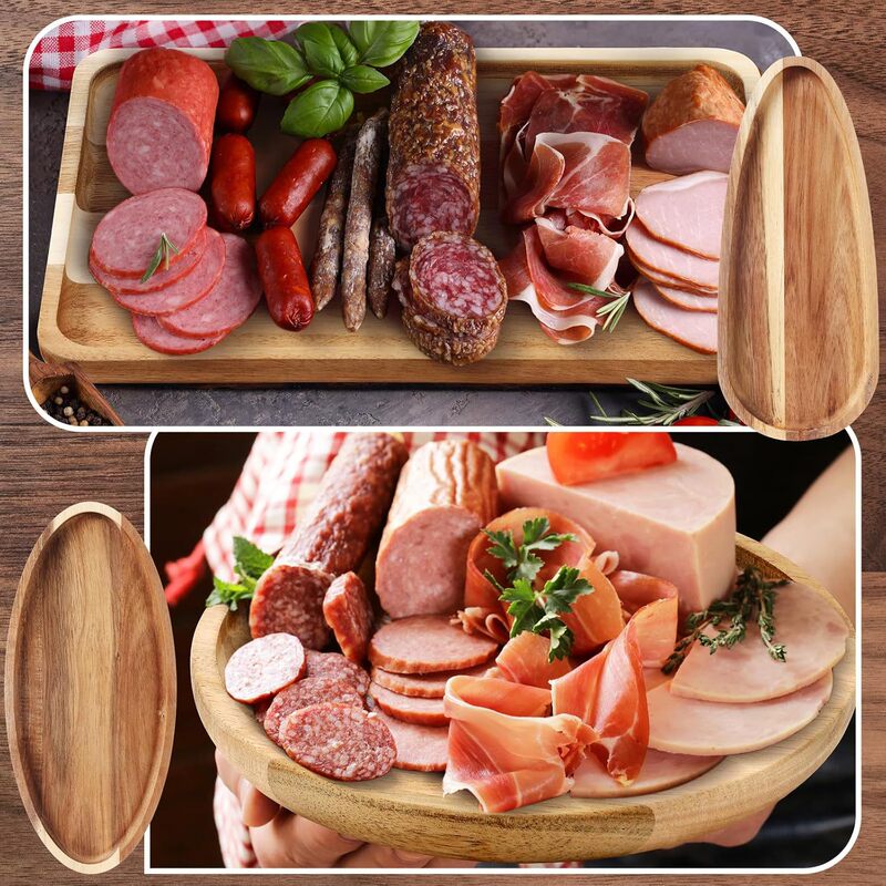 Acacia Wood Plate, Wooden Serving Platter, Christmas Dinner Plate and Tray, Cheese, Fruit, Cookie, Dessert, and Deli Board Acacia Wood Plate, Wooden Serving Platter, Christmas Dinner Plate and Tray, Cheese, Fruit, Cookie, Dessert, and Deli Board