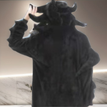 Master of dragon training anime animal pajamas flannel cartoon one-piece pajamas Geng ghost couple homewear performance clothes