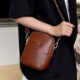 Vegetable Tanning Top Layer Cowhide Women's Bag All-match Women's Bag Clasp Bucket Bag Simple Mobile Phone Coin Purse Soft Leather Retro Practical