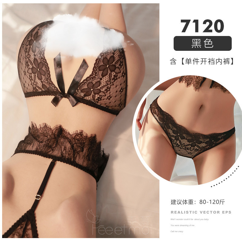 Fei Mu lencería sexy bikini sexy encaje T pantalón tanga traje de combinación para adultos cabello de una pieza