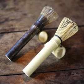 日式竹制茶刷手工抹茶刷工具抹茶搅拌刷长柄茶筅带搁置茶道套装