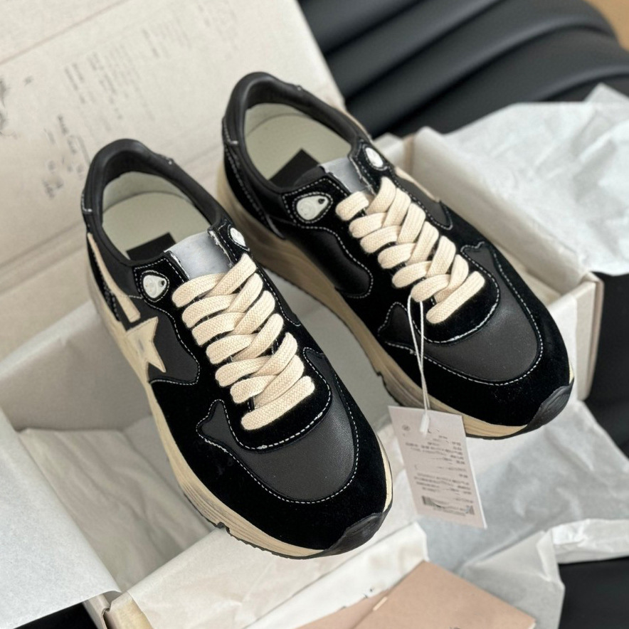 25 Korean-Style Couple Distressed Star Small Dirty Shoes Women's Horsehair Leopard Print Sequin Dad Shoes Height-Increasing Casual Sneakers