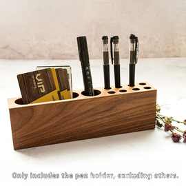 创意办公桌面名片整理盒笔座笔筒摆件简约多孔位笔盒便签收纳盒