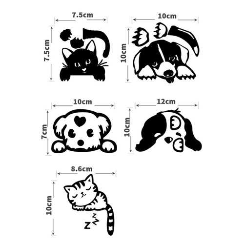 Exterior trade exclusive 3D acrylic mirror wall sticker Cute animal switch sticker Bedroom living room wall decoration
