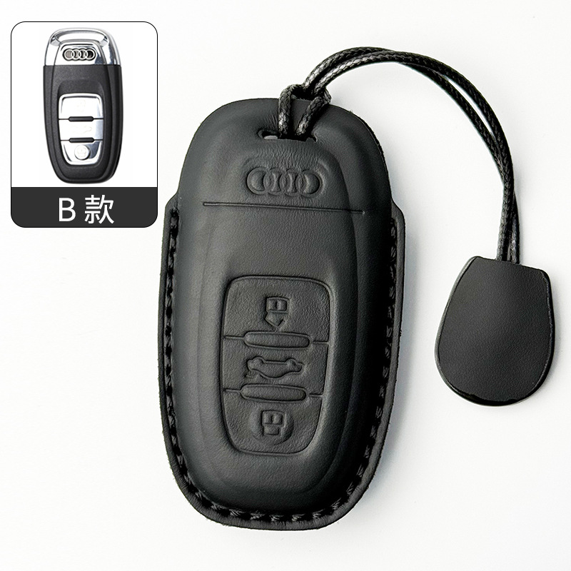 Suitable for Audi A6L key case A7L/A3L/Q4etron/A8L/Q8Q6Q7/RS/A6A7 genuine leather car key cover