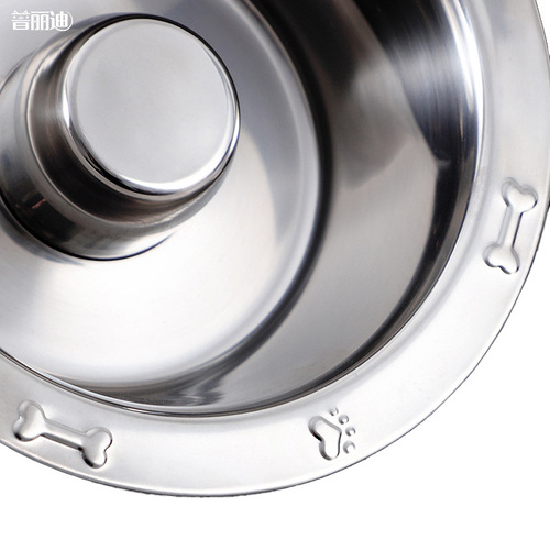 Stainless steel pet bowl slow food bowl cat bowl cat food bowl cat bowl wholesale cat bowl pet food utensils animal cat food bowl