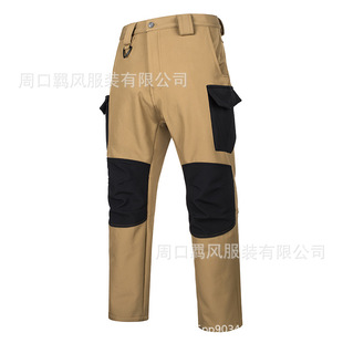Cross-border new functional soft shell pants camouflage tactical military version of the tactical tooling shorts scratch-resistant breathable wear-resistant five points