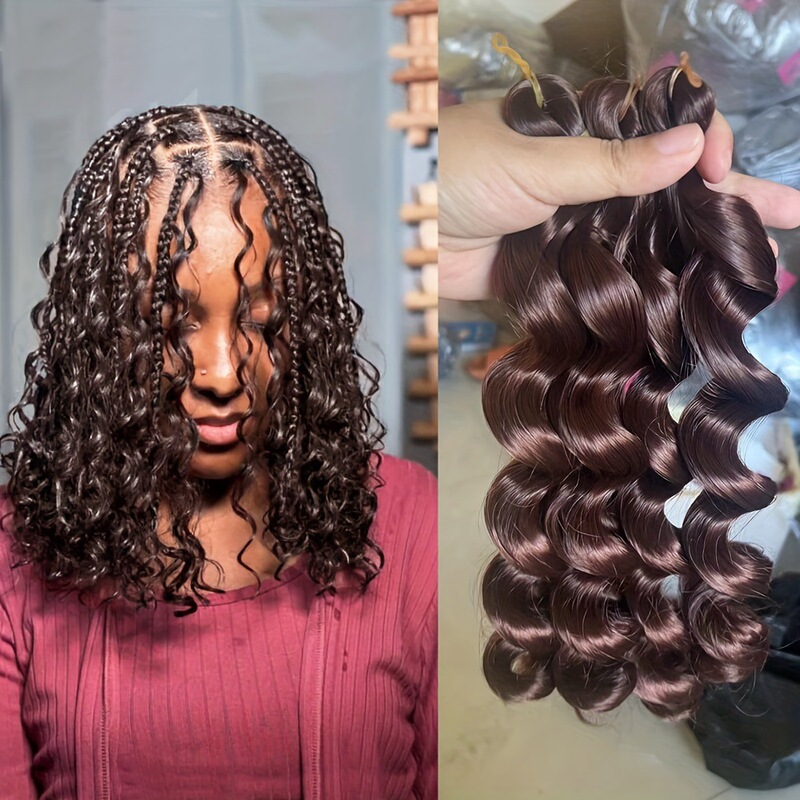 Black Hair Extensions Spiral Crochet Hair Extensions Chemical Fiber Synthetic Wig African Small Curly Short Wig