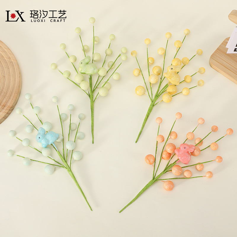 New Easter decorations cuttings creative foam berry bunny cuttings DIY bouquet flower arrangement decorative accessories