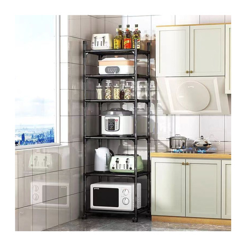 Thickened kitchen shelf Floor multi-layer oven microwave oven storage shelf Multi-function pot storage shelf shelf