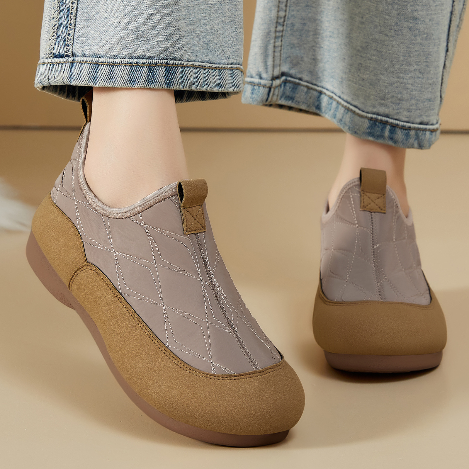 Zapatos de algodón para mujeres 2026 nuevas botas de nieve de invierno más gruesas y cómodas botas de algodón cálidas