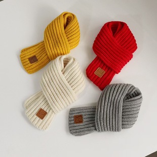 Children's Scarf Autumn and Winter Baby's Scarf Korean Style Boys and Girls Cute Knitted Scarf Little Girl's Wool Scarf