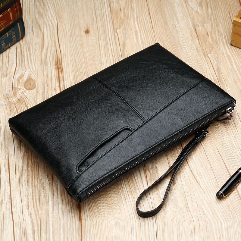Hicason Men's Business Clutch Bag Large Capacity Soft Leather Envelope Bag Men's Trendy Clutch Bag Hicason Men's Business Clutch Bag Large Capacity Soft Leather Envelope Bag Men's Trendy Clutch Bag