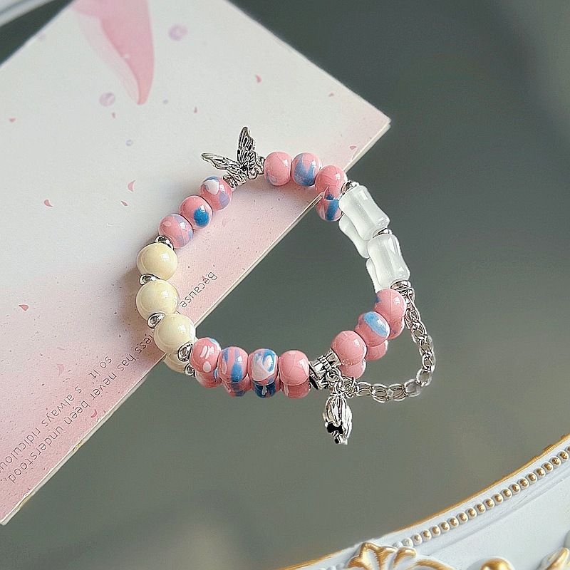 卸売景徳鎮セラミックブレスレット、色あせしない、女性のハイエンドの新しい中国風の多用途の国民風のジュエリーブレスレット