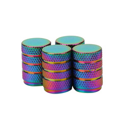 Car and motorcycle beauty accessories, colorful aluminum alloy valve caps, colorful valve caps, three-slot valve caps