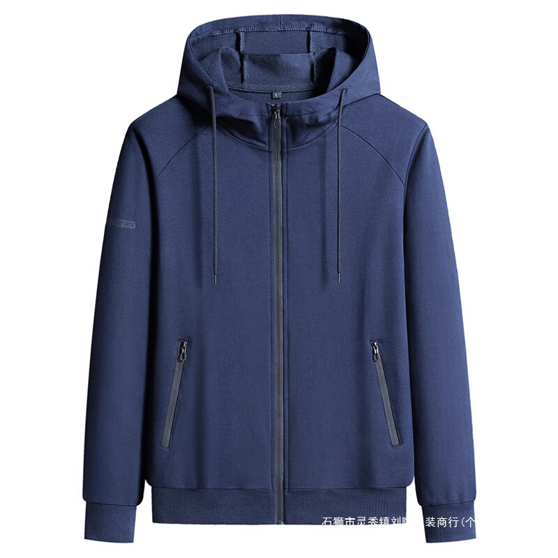 Cross-Border Popular Spring and Autumn Hooded Jacket for Men, Loose Sports Suit, Youth Loose Casual Sweatshirt Set, Trendy
