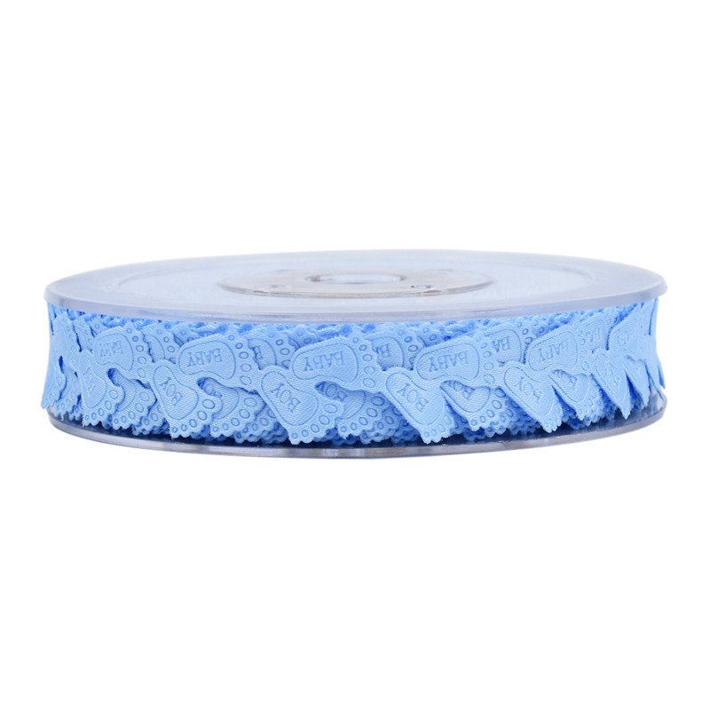 AliExpress bebé pies ultrasónicos repujado cinta cumpleaños fiesta decoración material bebé huellas cinta de encaje
