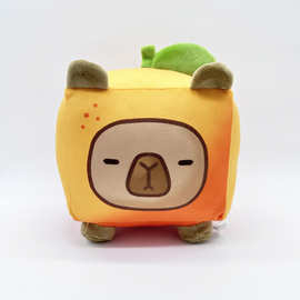 跨境新款 orange Capybara Plush橘子方块 毛绒玩具 玩偶 公仔