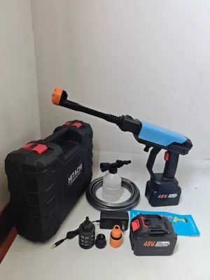 German Wireless High-Pressure Car, High pressure car wash water gun - 563654-blue-15-cell-two-power-tool-box-deluxe-version-5m-water-pipes