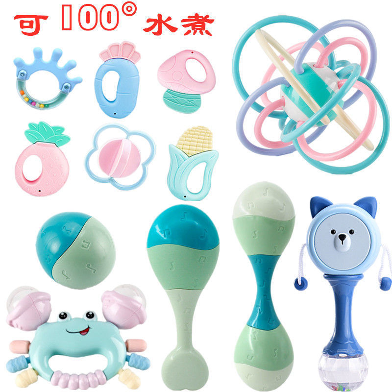 Bell baby Rattle baby Toys 0-1 Dental gum Boiled baby Newborn child Appease Early education