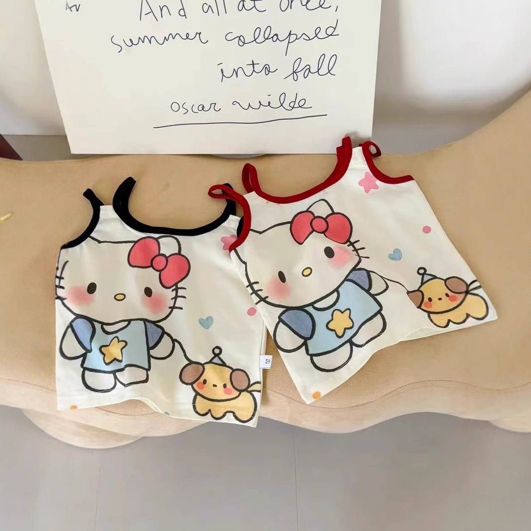 Zhao Zhao siete camisas sin mangas de verano nuevo estilo universal lindo dibujos animados niños pequeños y medianos cinturón de bebé chaleco pequeño ropa infantil
