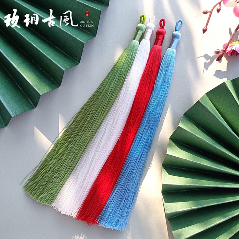 Jiuyue Antique 20cm Pull Ring Tassel Polyester Vertical Spike Chinese Knot Hanfu Cheongsam Hanging Spike Accessories Hanging Accessories Jiuyue Antique 20cm Pull Ring Tassel Polyester Vertical Spike Chinese Knot Hanfu Cheongsam Hanging Spike Accessories Hanging Accessories