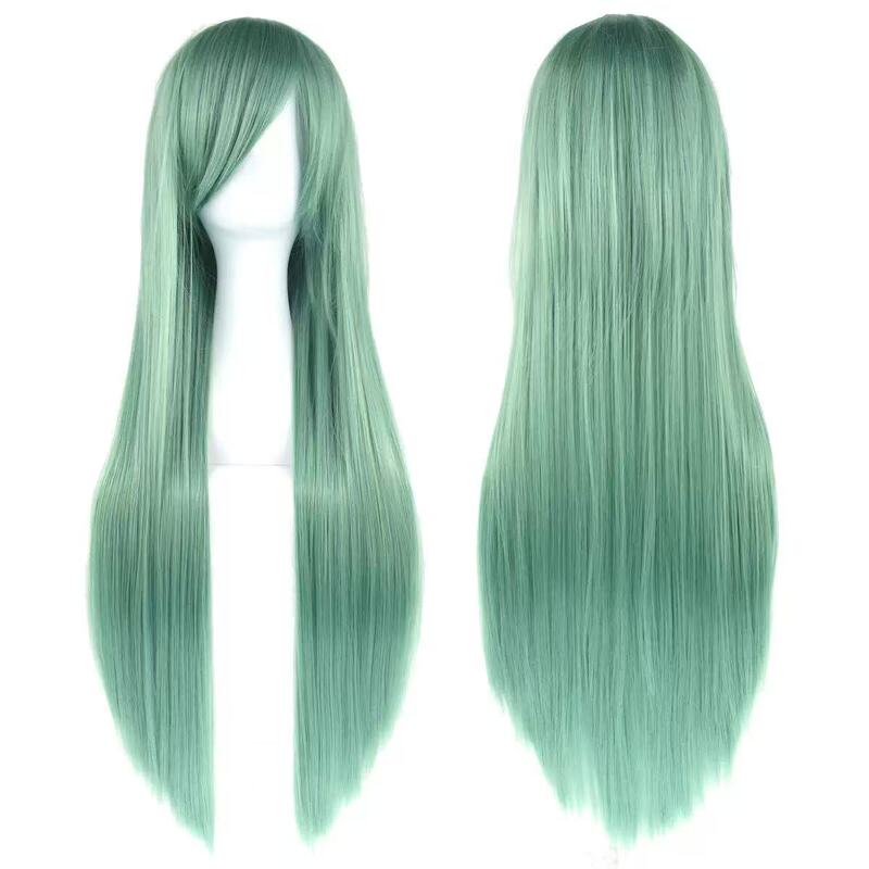cos wig color long straight cosplay wig European and American anime in stock 80cm wig in stock cos wig color long straight cosplay wig European and American anime in stock 80cm wig in stock