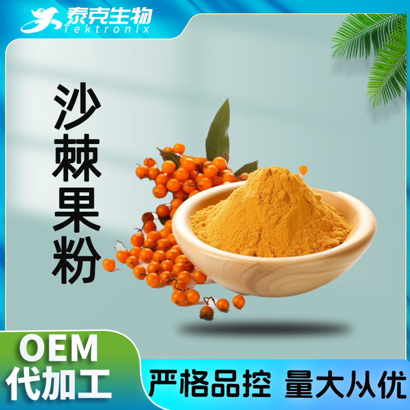 沙棘果粉99% 沙棘提取粉包邮  水溶性 VC5% 泰克生物 现货 沙棘粉
