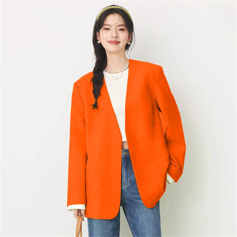 Women's Blazer 2026 Spring and Autumn Casual New Korean Style Loose Fit Foreign Trade Student Mid-Length Jacket Small Suit for Women